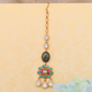 Designer Ethnic Maang Tikka with Oval and Cluster Motif Design