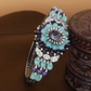 Graceful Floral Cluster Rhodium Kada with Decorative Centrepiece