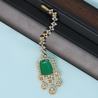 Elegant Floral Tikka with Structured Chain