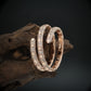 Refined Carved Bracelet Duo with Dense Pattern and Textured Detailing