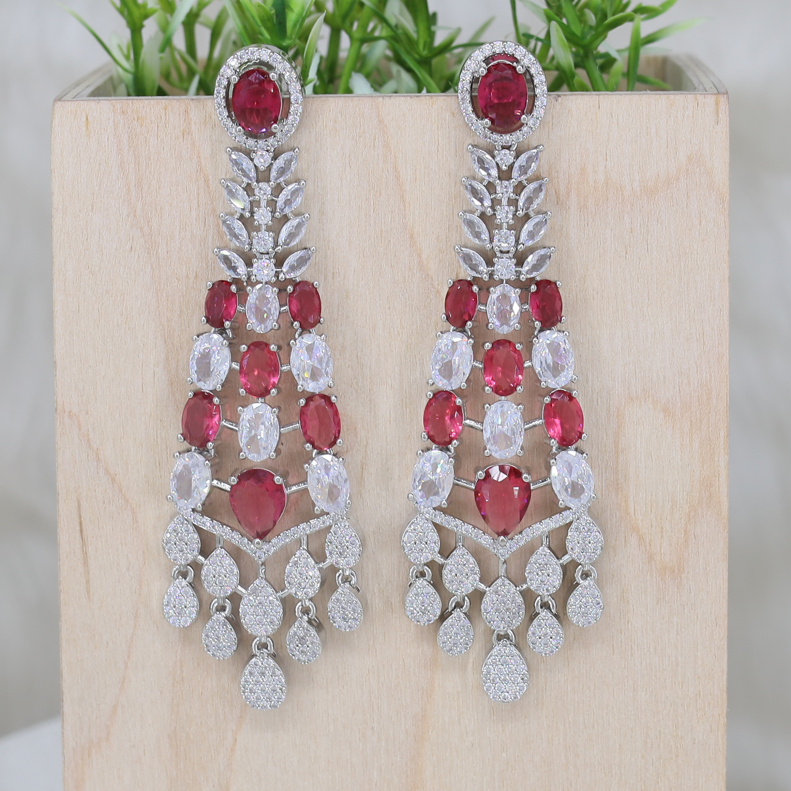 Luxury Chandelier Style Earrings with Rich Drop Composition