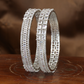 Ornamental Grid Style Bangles with Square Link Detailing