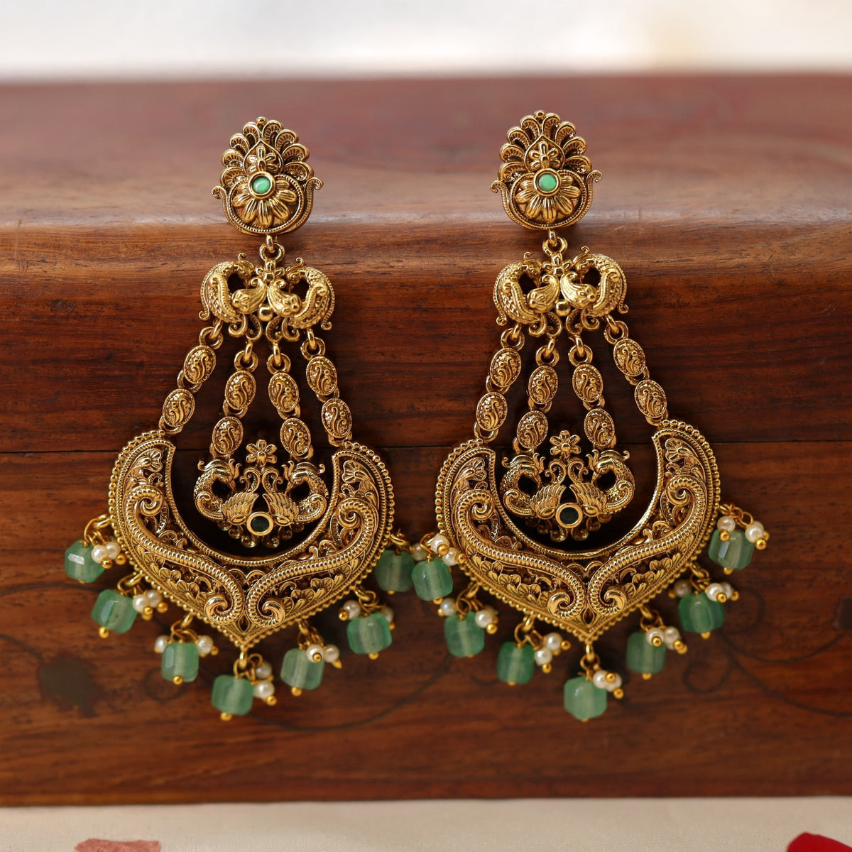 Grand heritage hangings with elaborate openwork and decorative accents