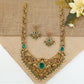 Peacock Motif Long Haara with Central Medallion and Drop Fringe