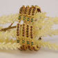 Antique bangles with refined craftsmanship and oval accents