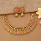 Royal Style Antique Necklace With Intricate Circular Work