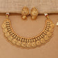 Traditional Lakshmi Coin Necklace With Pearl Fringe