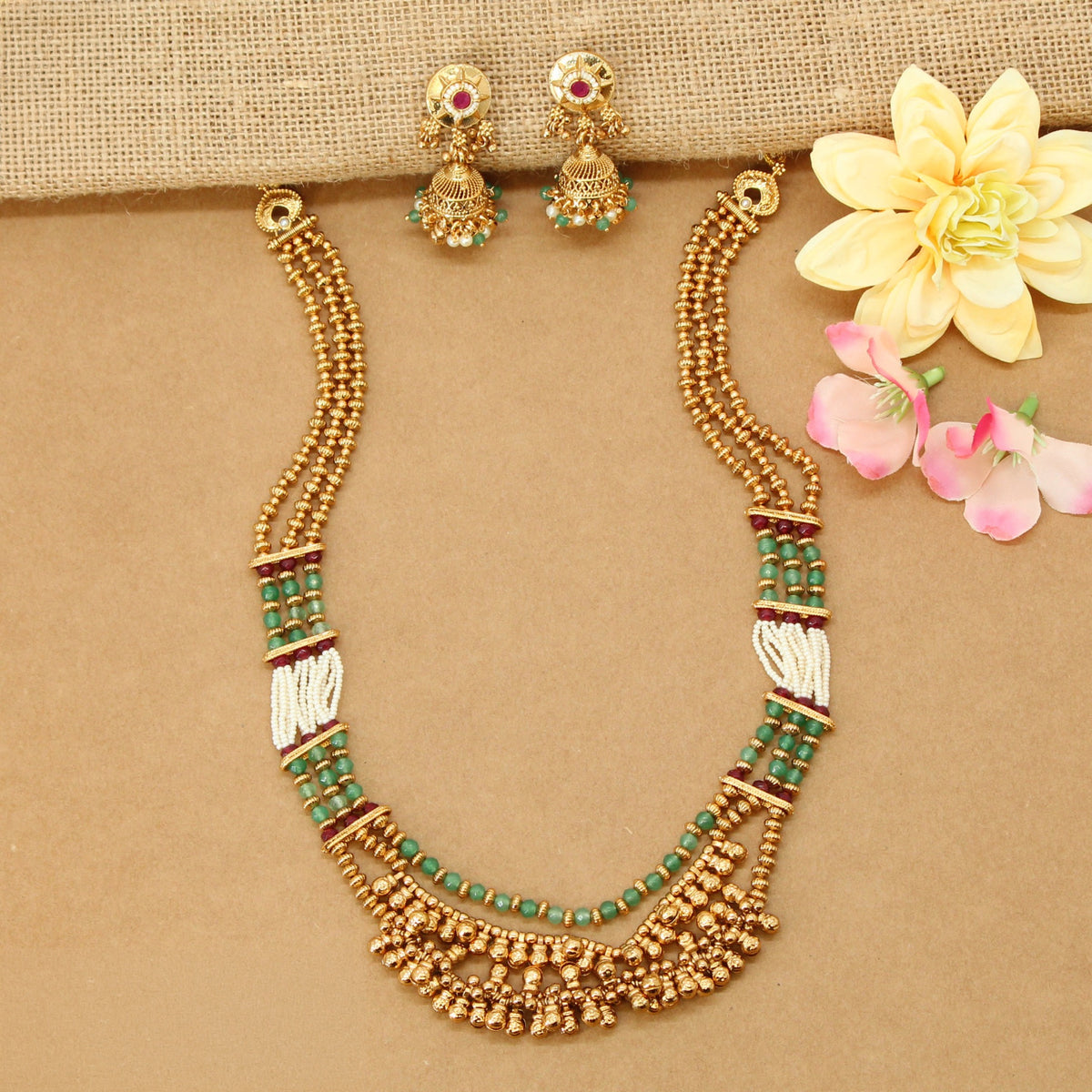 Occasion-Wear Long Haara With Detailed Lower Design