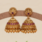 Decor Dome Jumka with Round Stud and Dense Drop Fringe