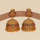 Bloom Crest Lakshmi Jumka with Detailed Top and Hanging Drop Clusters