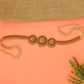 Sunburst Disc Waist Belt with Three Medallions and Hanging Link Borders
