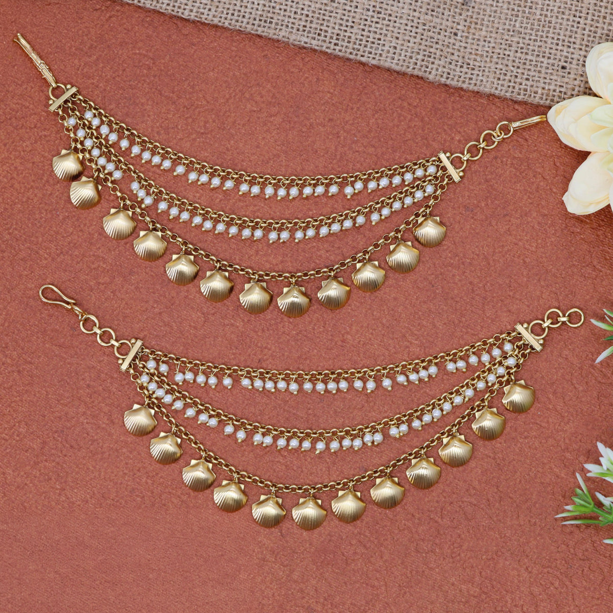Antique Mati With Fine Chainwork And Delicate Bell-Shaped Hanging Details