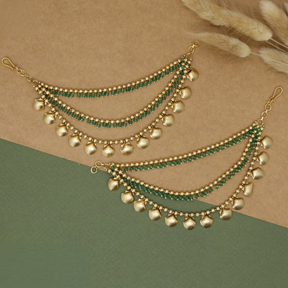 Traditional Antique Mati with Shell Drop Work