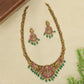 Heritage Style Long Haara with Lakshmi Coin Pendant and Detailed Elephant Motif Panels