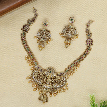 Heirloom Antique Necklace with Traditional Pendant Work
