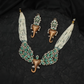 Intricately Crafted Crystal Rose Gold Necklace with Elephant Accents