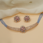 Rose gold choker with an elaborate botanical centrepiece