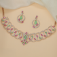 Rose gold crystal necklace with an artistic sequence of interlocking loops