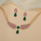 Elegant multi-strand Rose Gold Choker with a sculpted centre