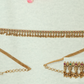 Decorative Row Waist Belt with Repeating Circular Links and Drop Border