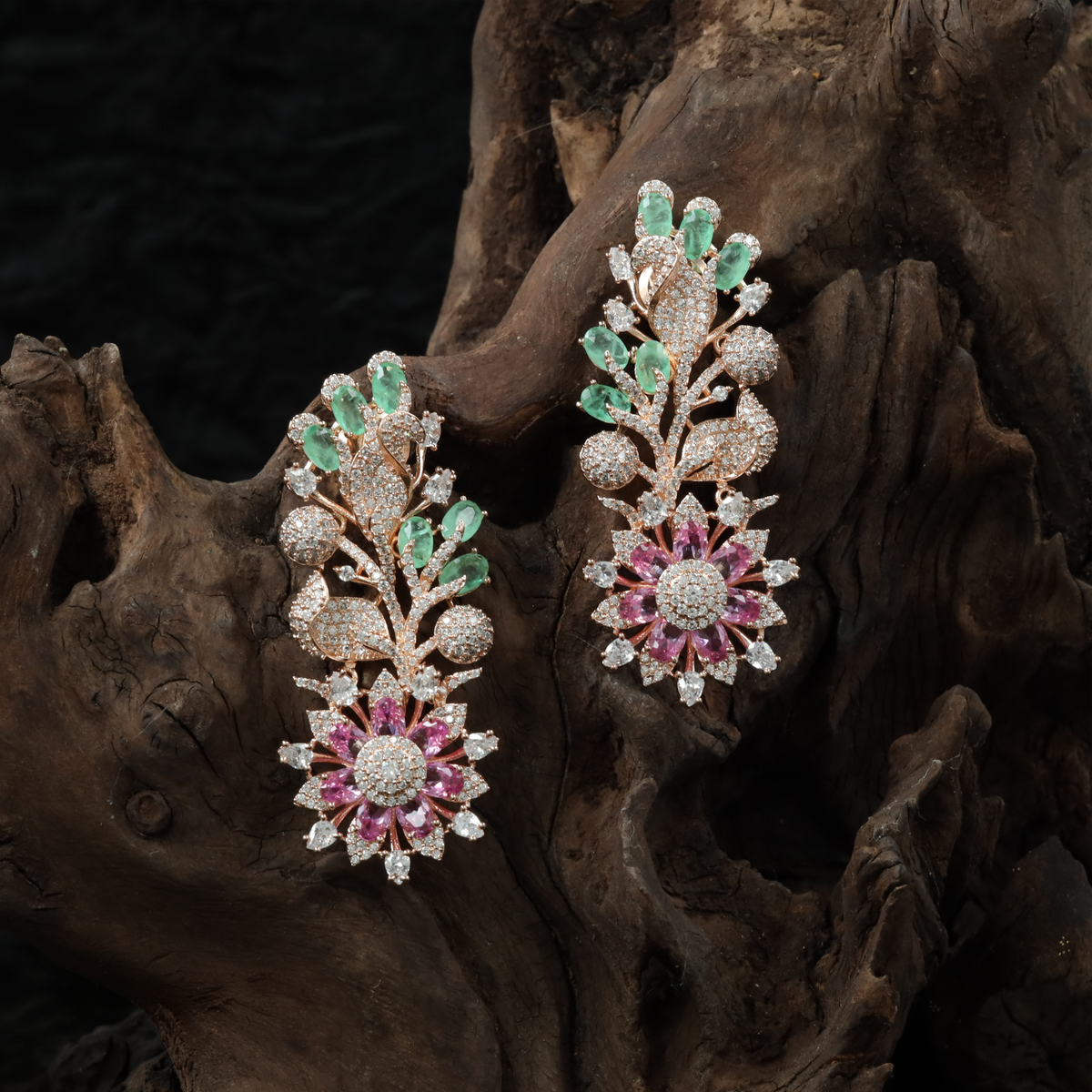 Rose Gold Hangings featuring a sculpted flowering branch design