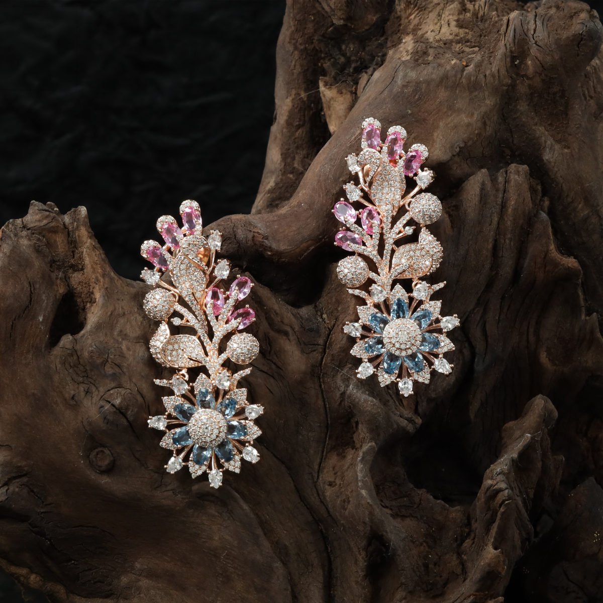 Rose Gold Hangings featuring a sculpted flowering branch design