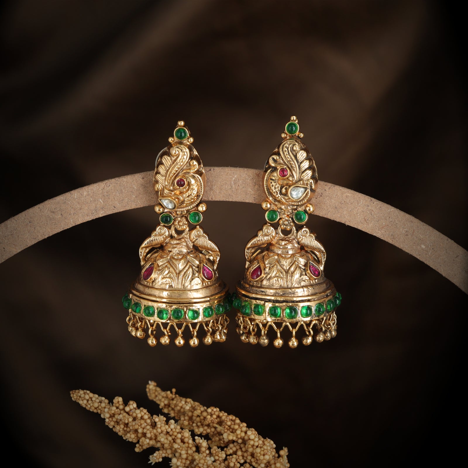 Royal Peacock Dome Jhumkas