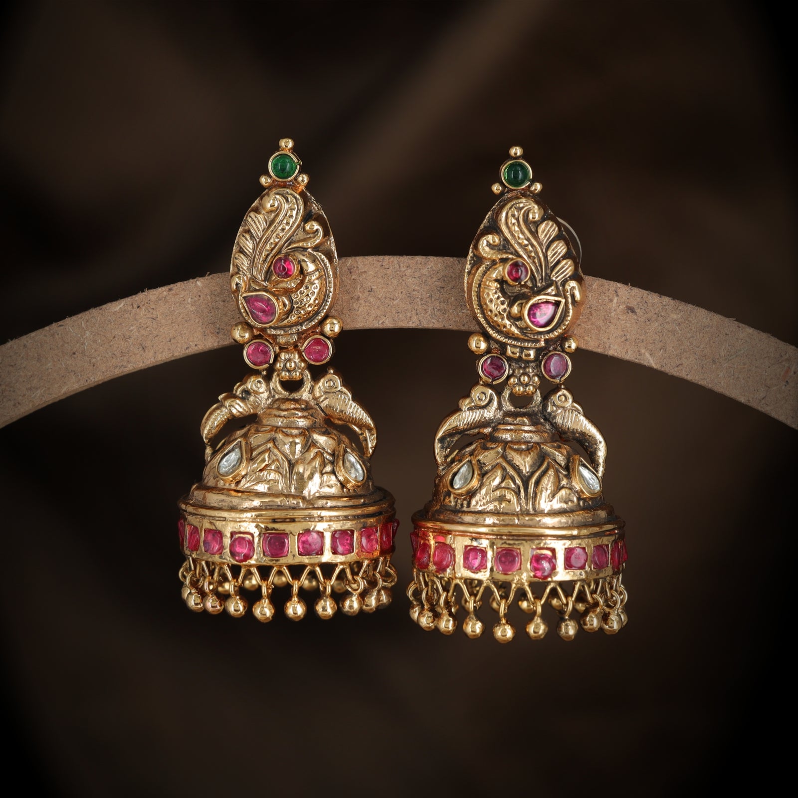 Royal Peacock Dome Jhumkas