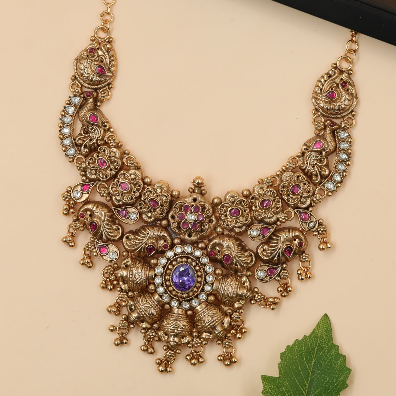 Grand Floral Crest Statement Necklace