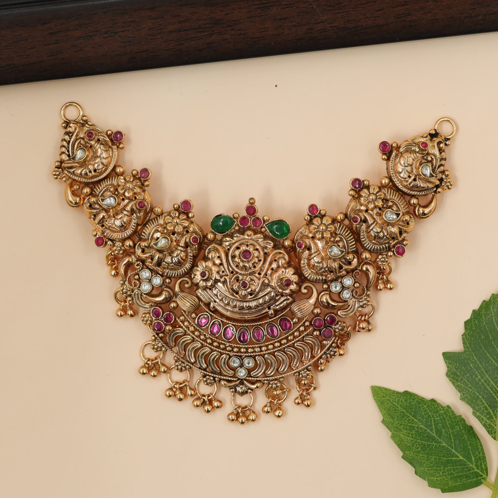 Traditional Peacock Work Choker