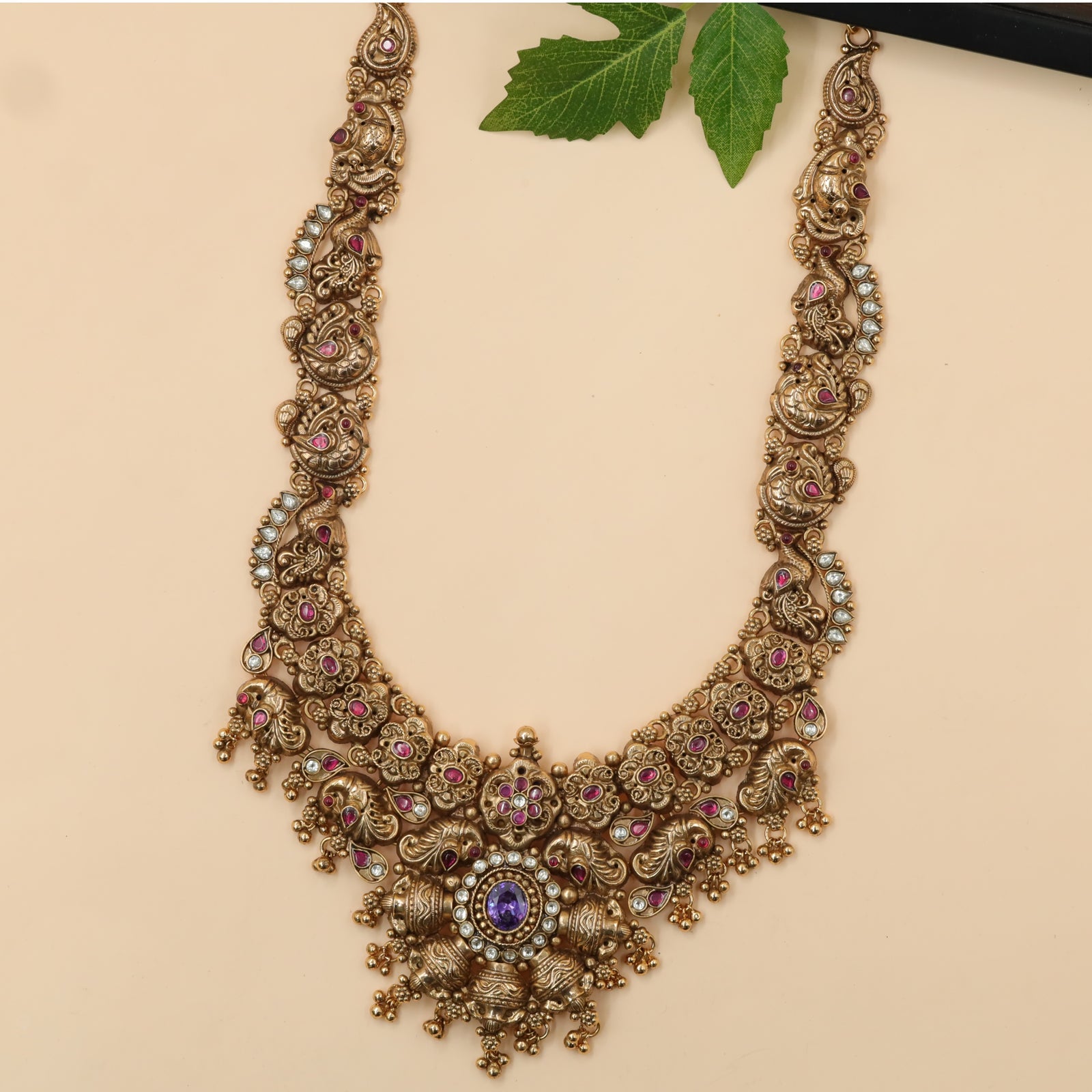 Grand Floral Crest Long Necklace
