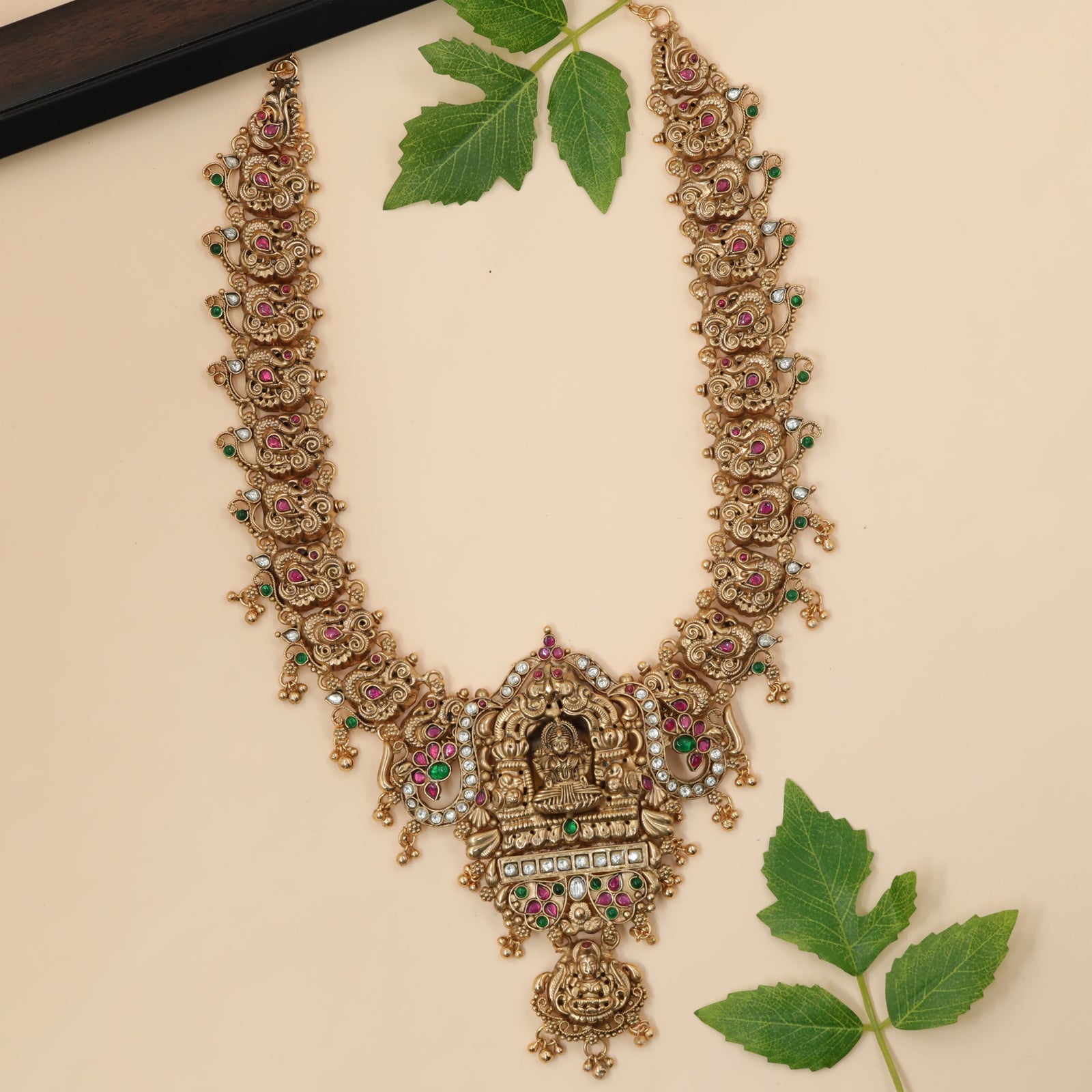 Lakshmi Heirloom Shrine Medallion Long Haara