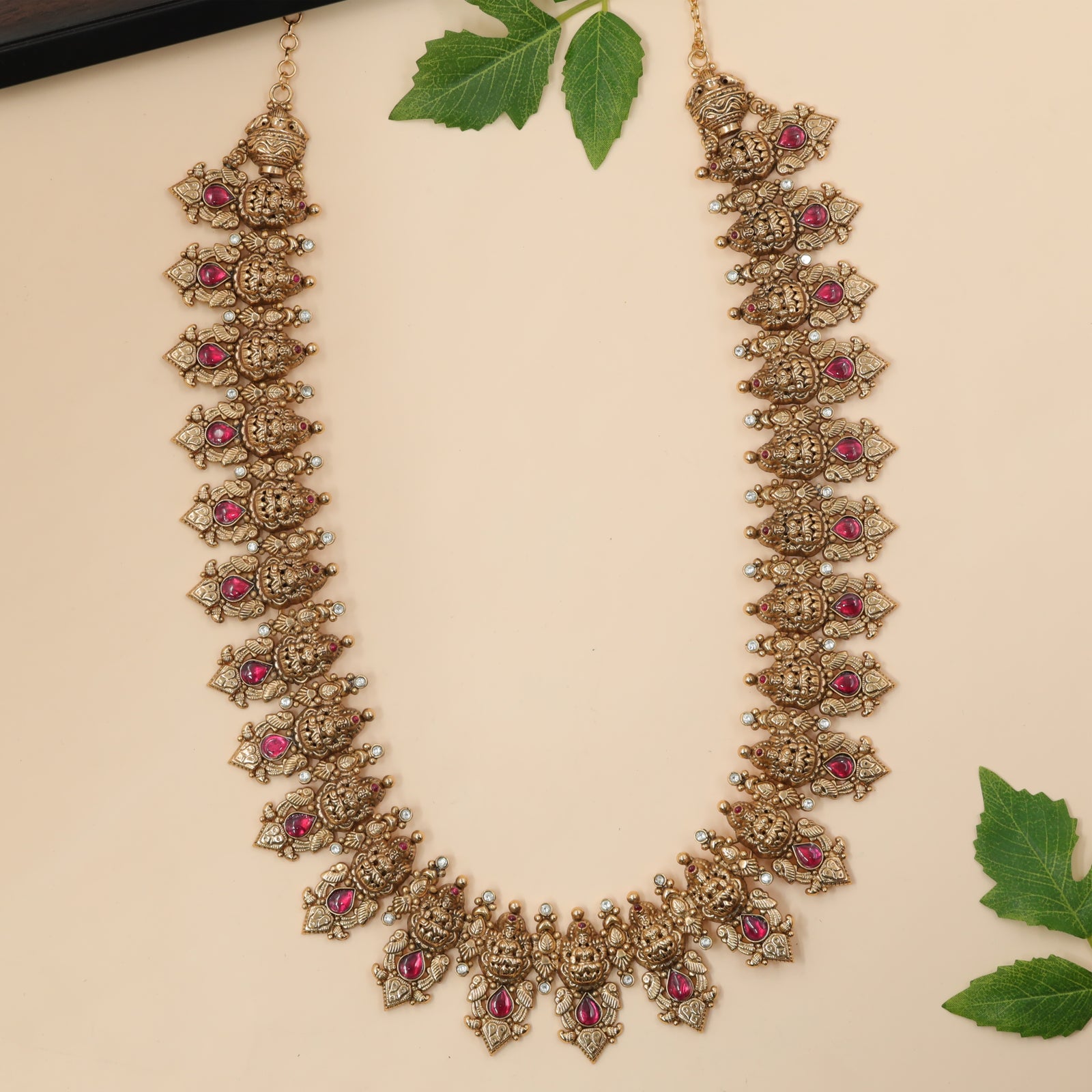 Lakshmi Face Motif Long Necklace