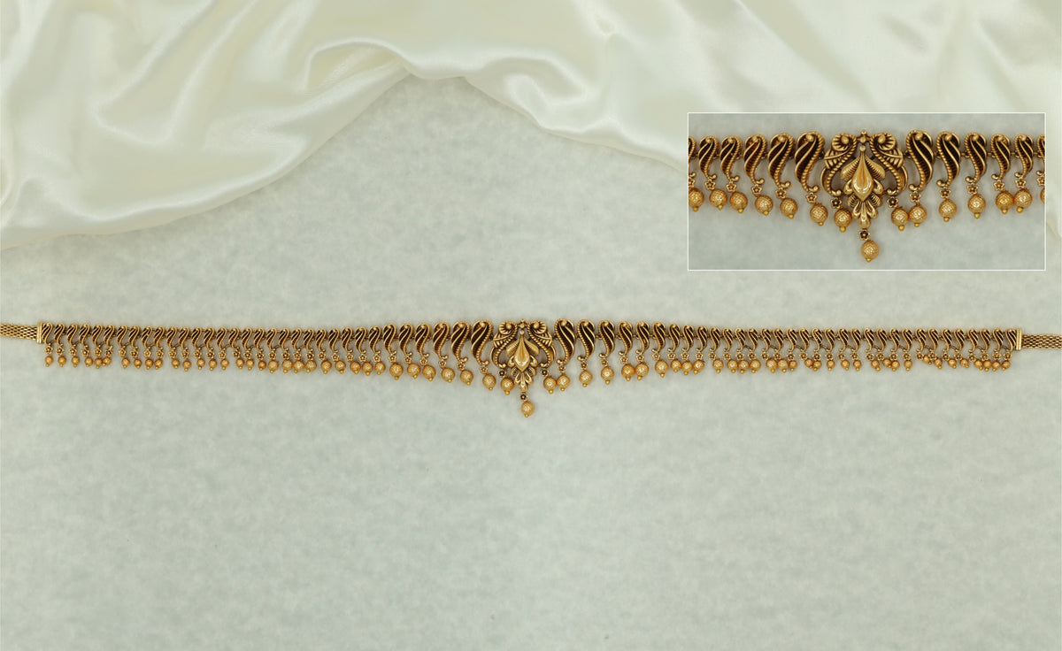 Classic Antique Waist Belt With Decorative Hanging Charms