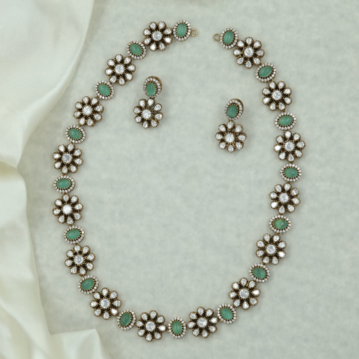 Designer Victorian Long Haara with Floral Detailing