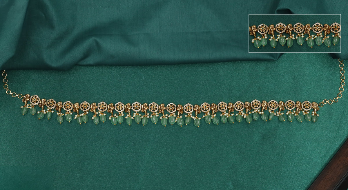 Antique Waist Belt With Delicate Floral Settings