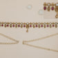 Antique Waist Belt With Repeating Floral Link Accents