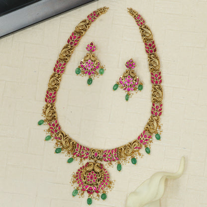 Signature Antique Long Haara With Floral Stonework