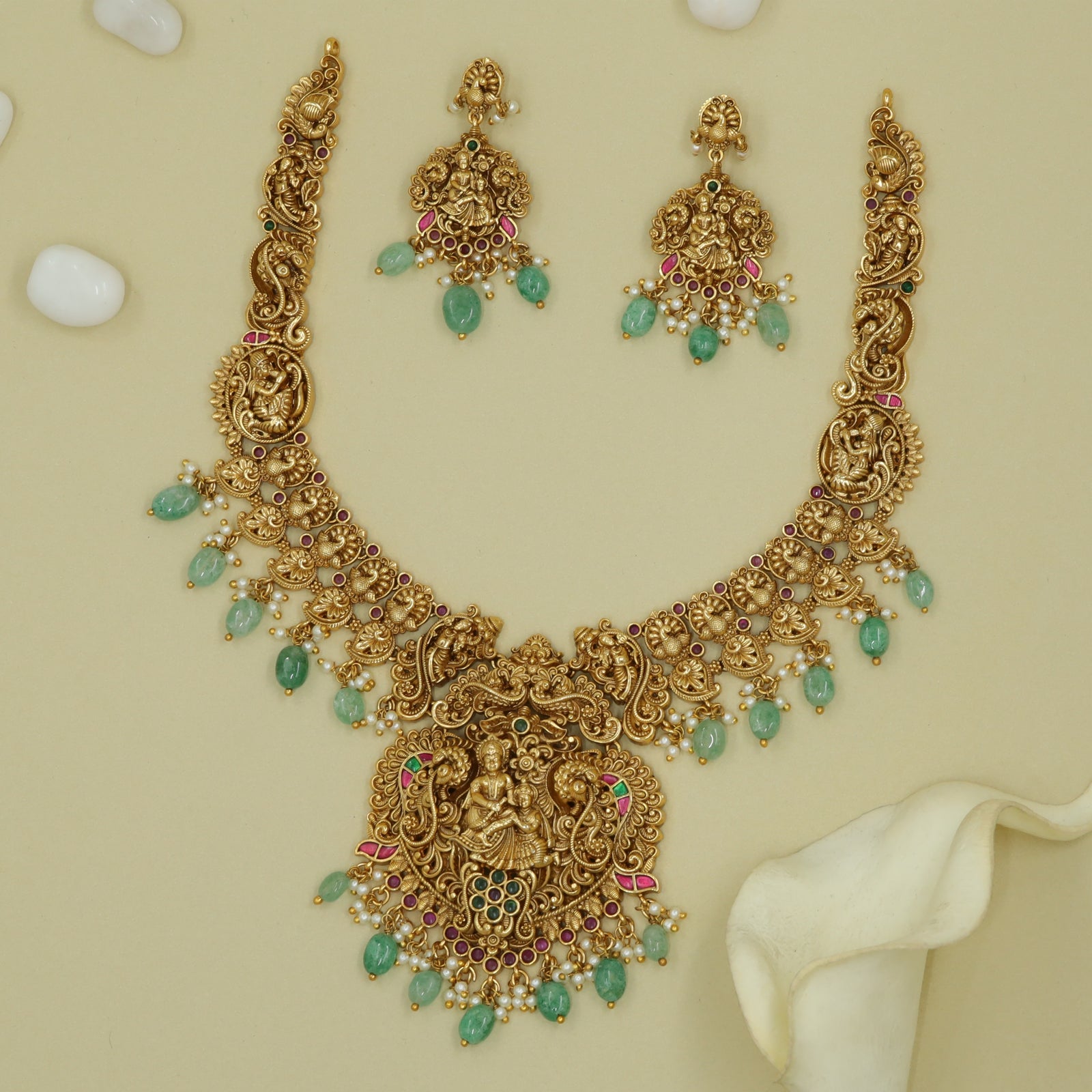 Sri Ananta Devi Antique Temple Necklace Set
