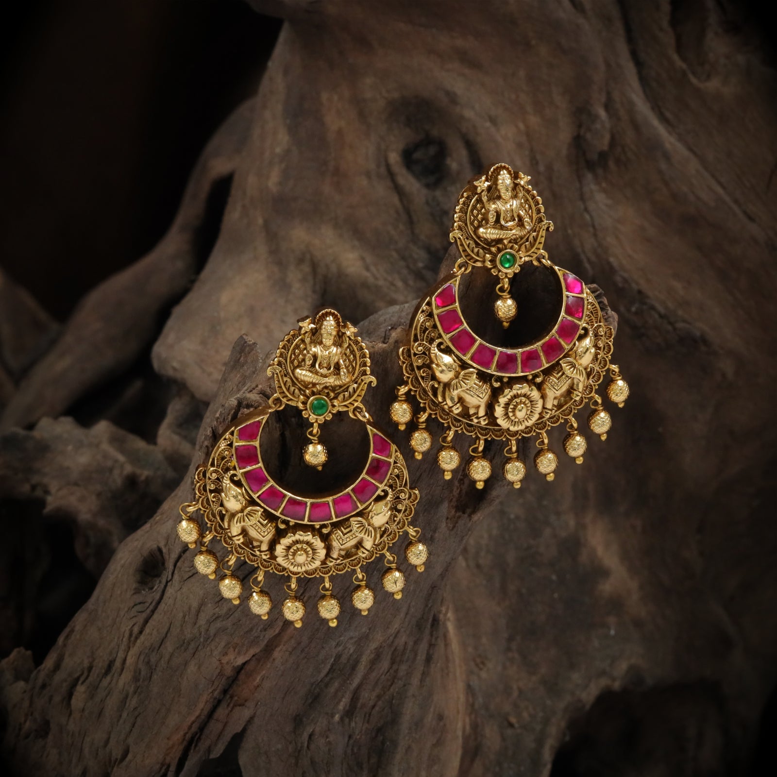 Antique Lakshmi Chandbali Hangings