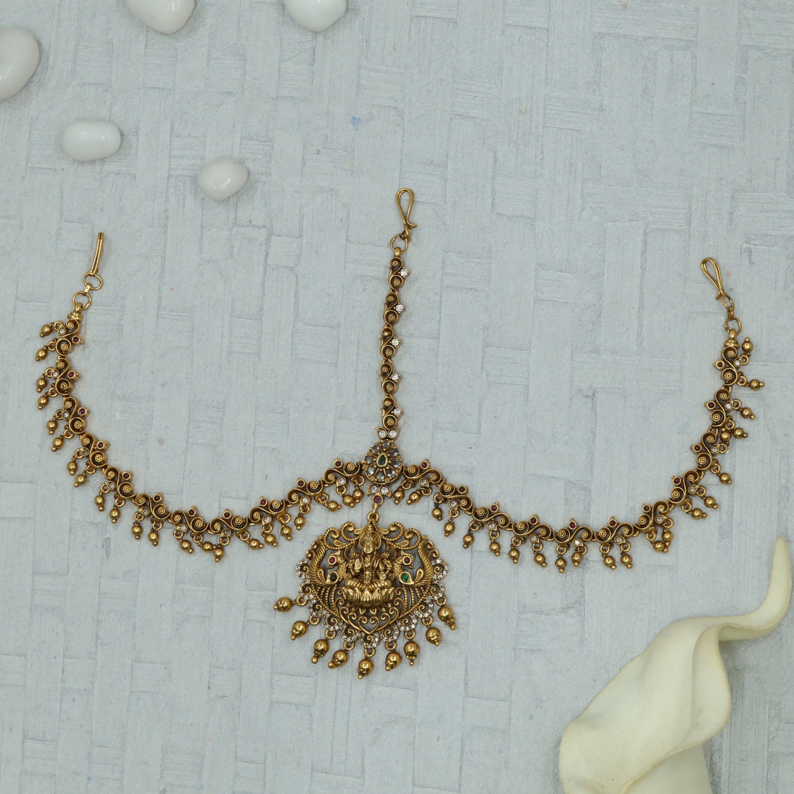 Antique Goddess Lakshmi Temple Head Set