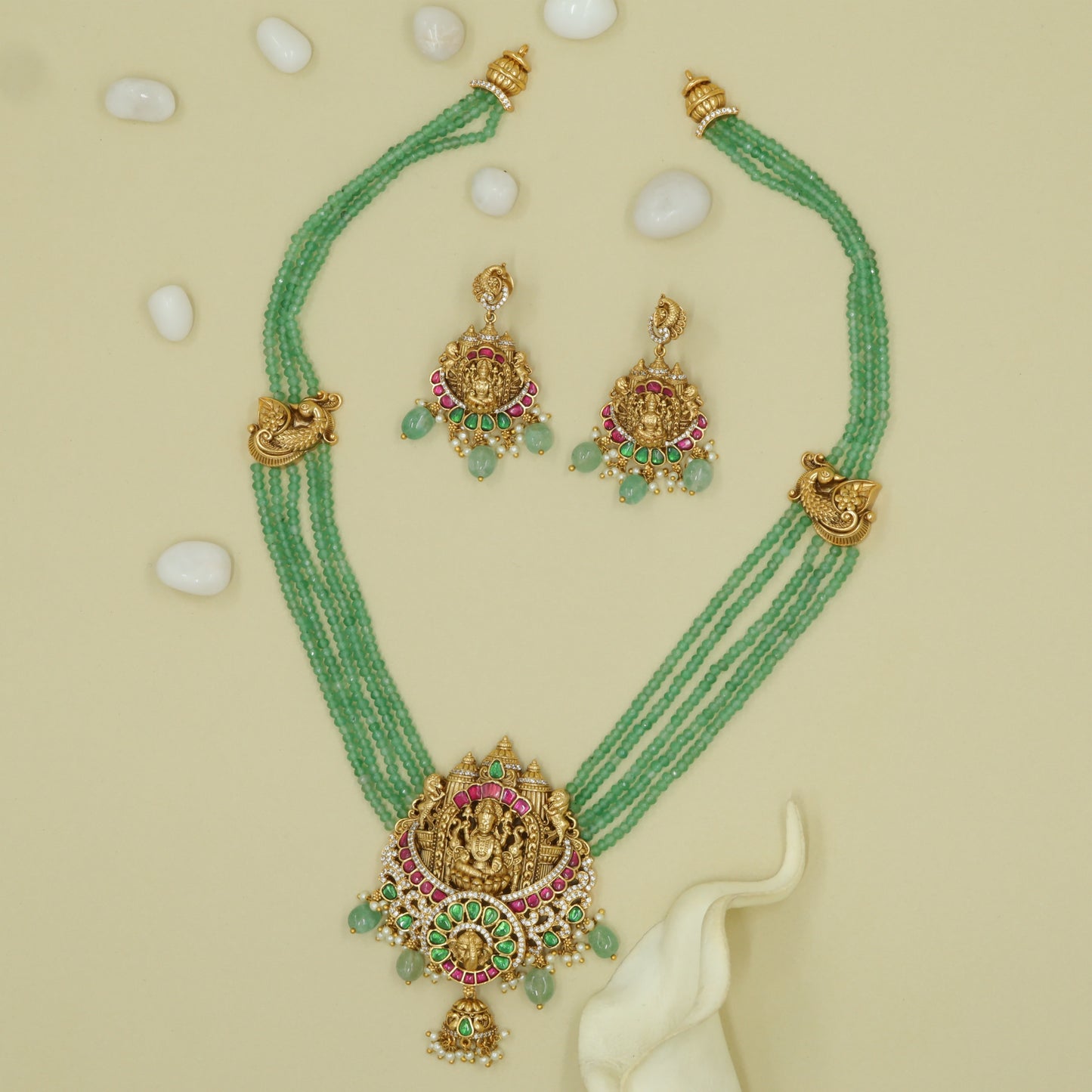 Antique Harita Lakshmi Beaded Long Haara