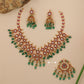 Antique Floral Jhumka Necklace Ensemble