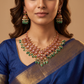 Antique Floral Jhumka Necklace Ensemble