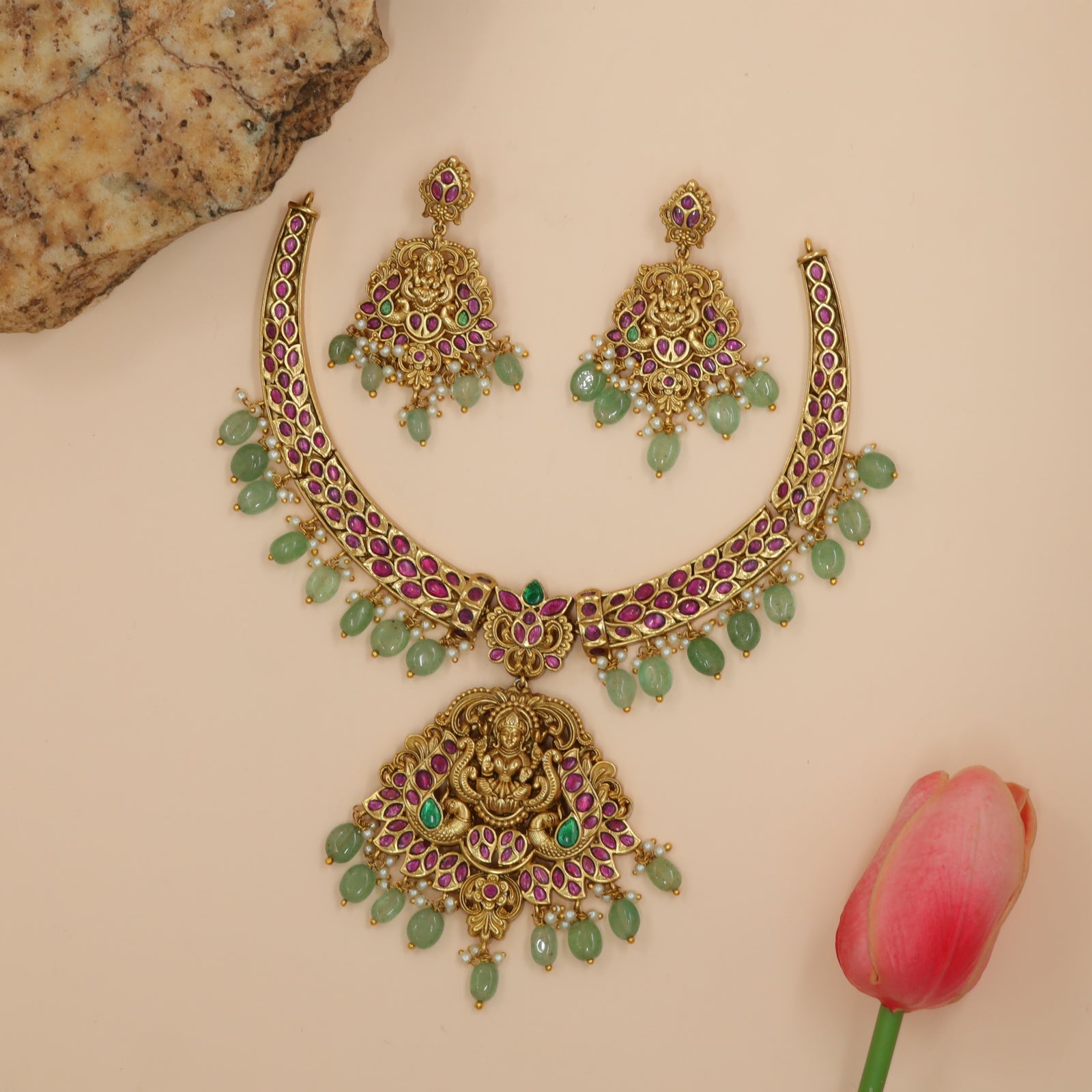 Antique Padmavati Necklace Set