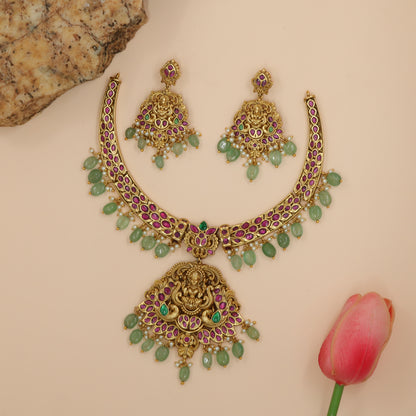 Antique Padmavati Necklace Set