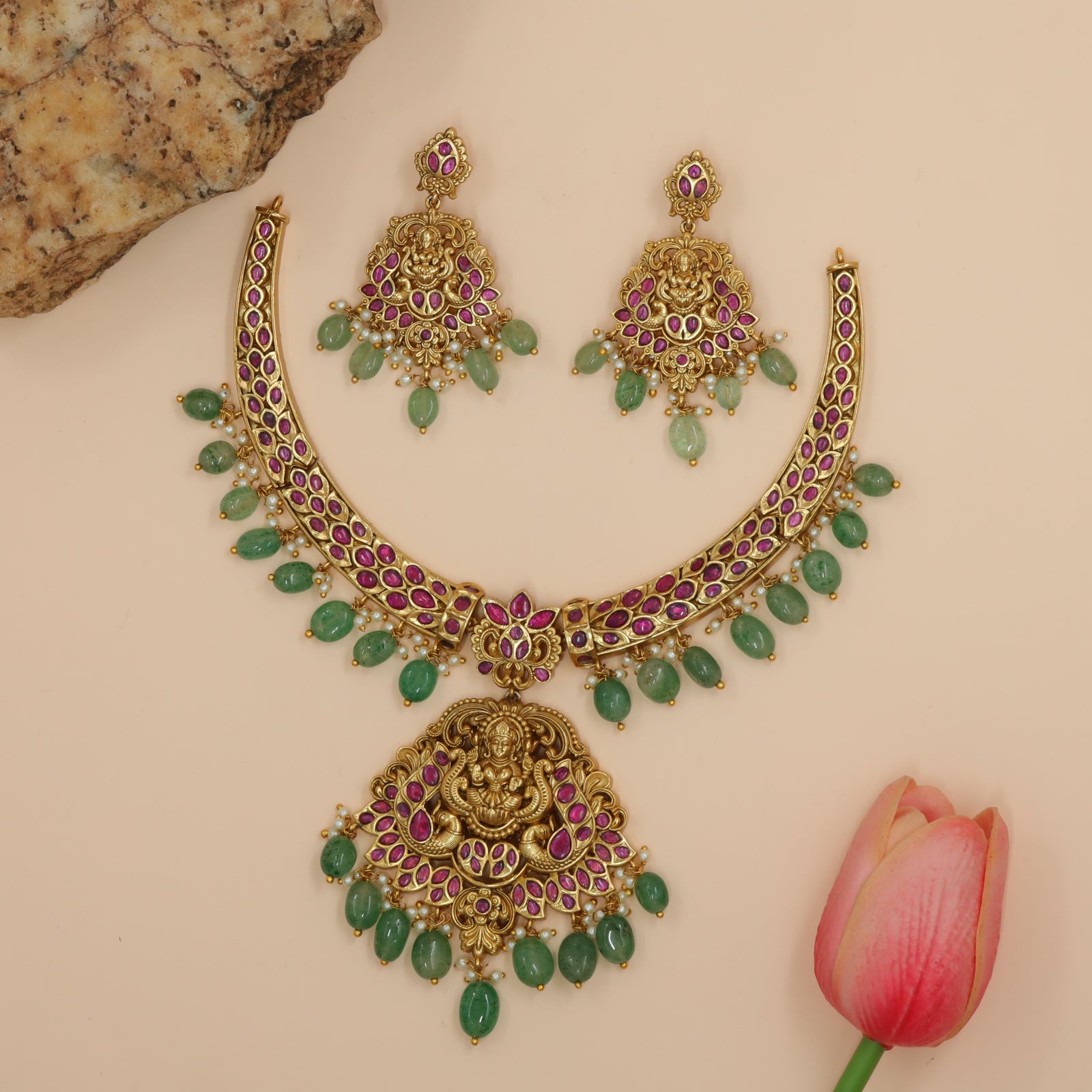 Antique Padmavati Necklace Set