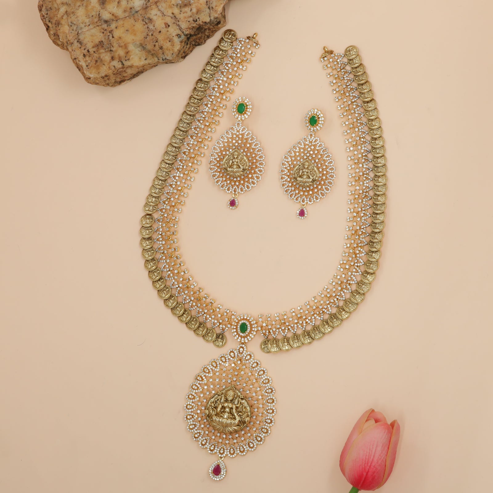 Antique Padma Jyoti Kundan Long Haara