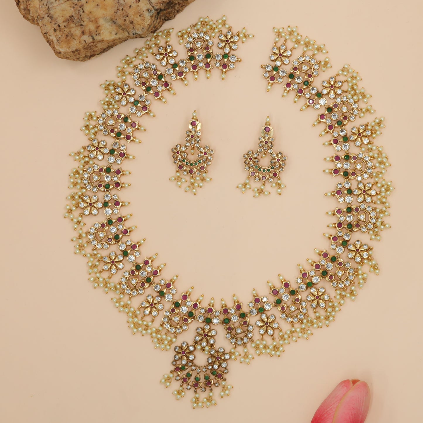 Antique Tarini Bloom Kundan Long Haara