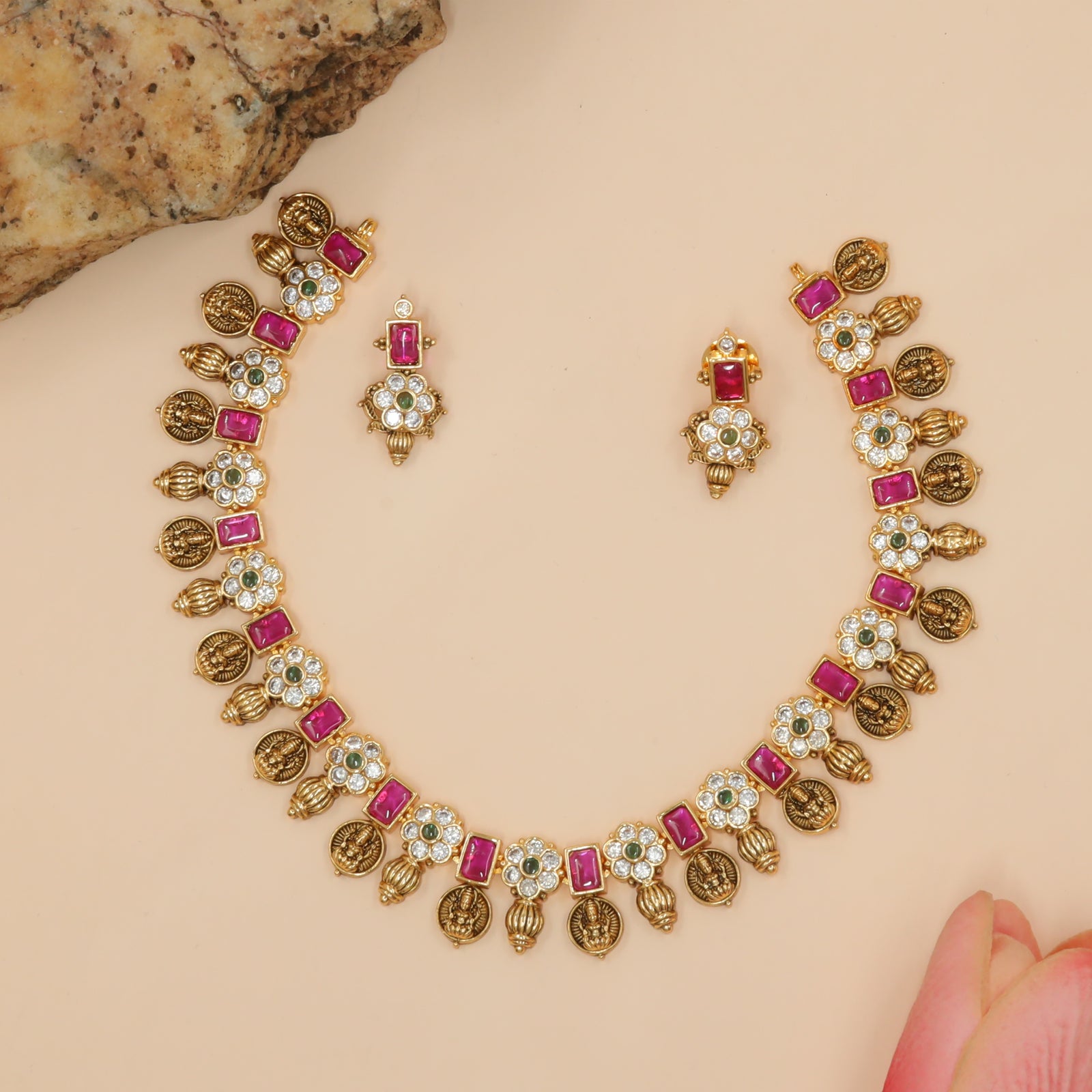 Antique Coin-Link Heritage Necklace Set